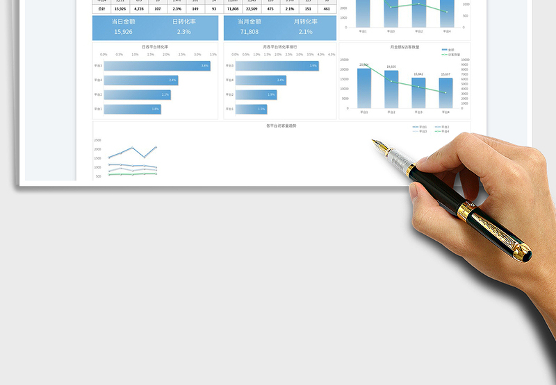 2025商务色线上平台销售流量数据分析表