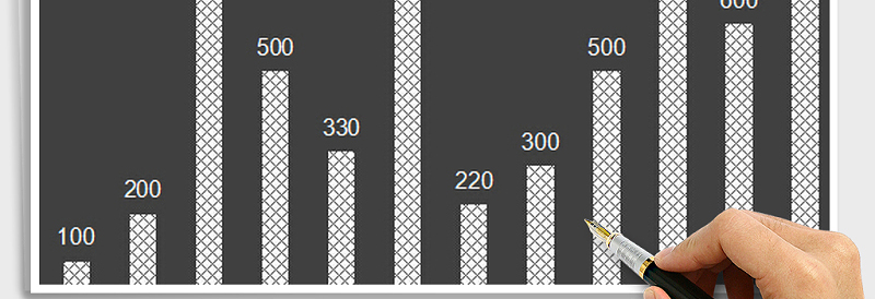 2025年黑底经典网状柱形图免费下载