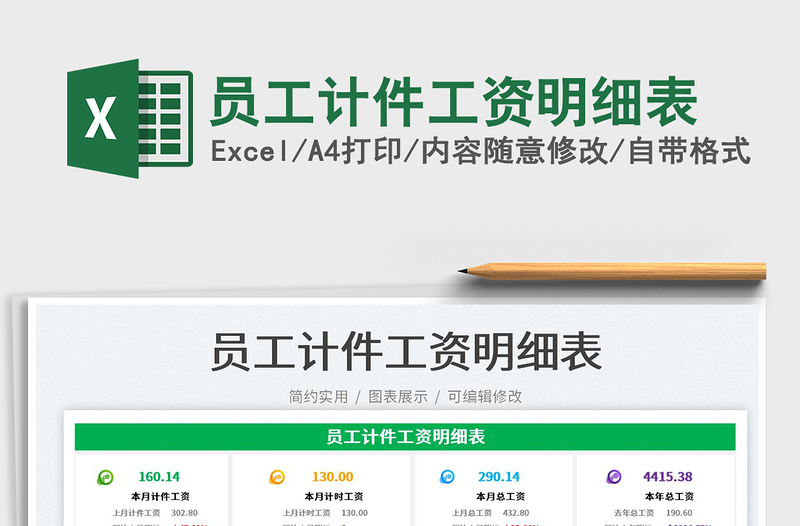 2025员工计件工资明细表