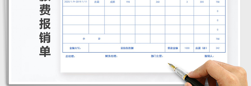 2025年差旅费报销单