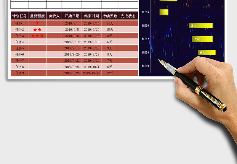工作计划表-甘特图 (1)