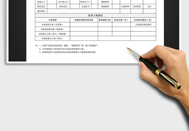 2025年土地承包调查表