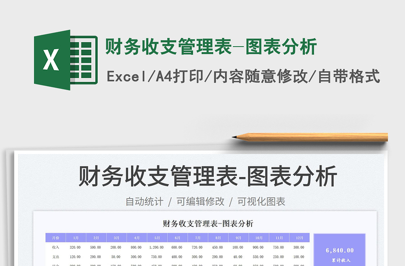 2025财务收支管理表-图表分析