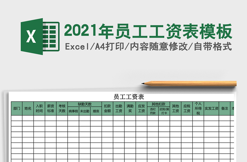 2025年员工工资表模板