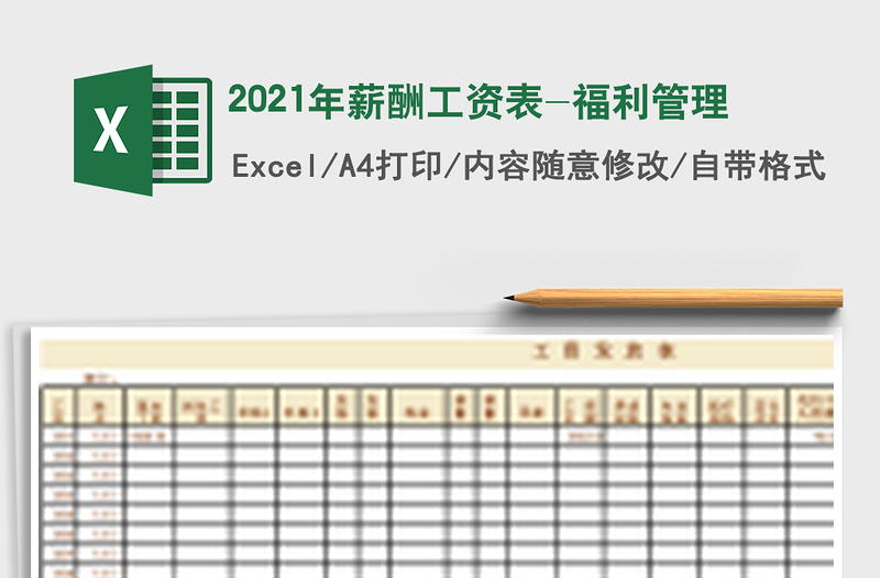 2025年薪酬工资表-福利管理