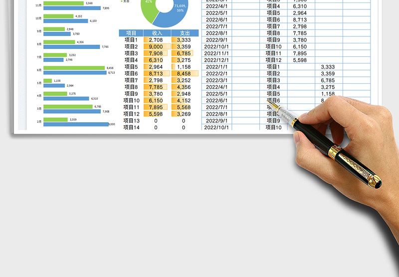 2025项目收支统计表