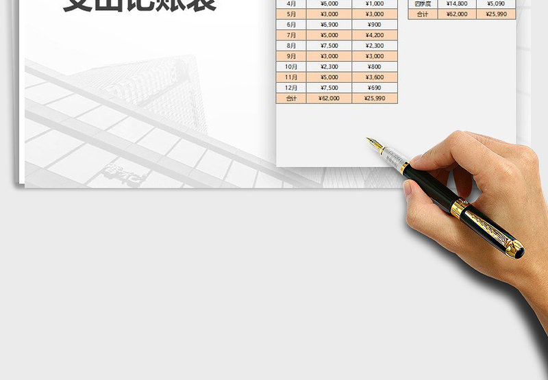 2025年财务费用收入支出记账表