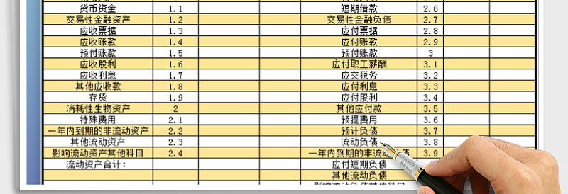2025年资产负债表