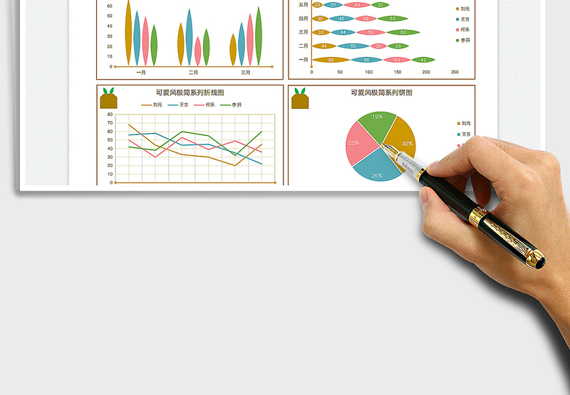 2025可爱风极简系列图表免费下载