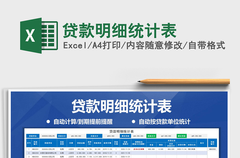 2025年贷款明细统计表