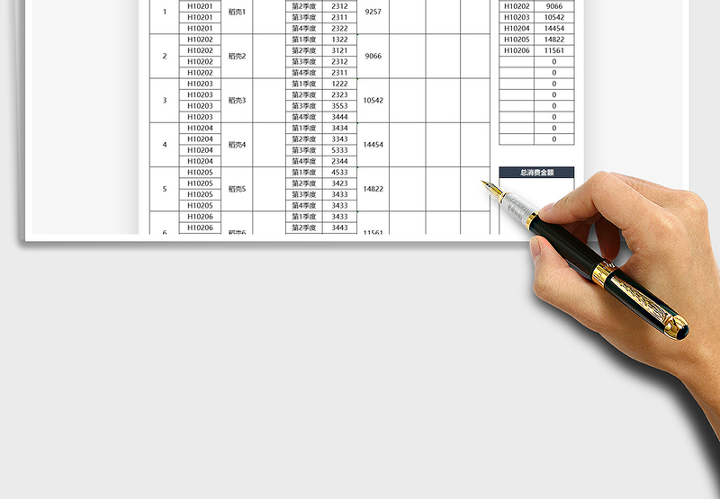 2025客户年消费金额统计表免费下载