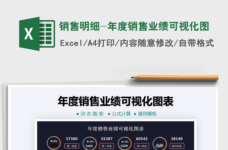 销售明细-年度销售业绩可视化图