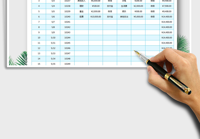 2025年实用财务收支明细表