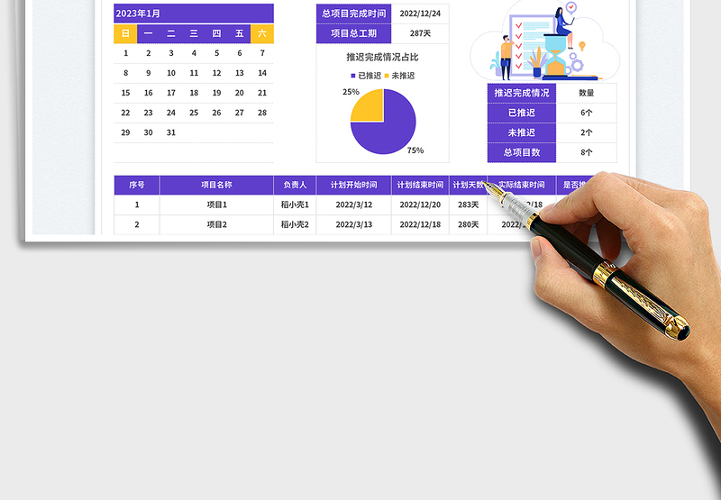 2025项目进度表免费下载