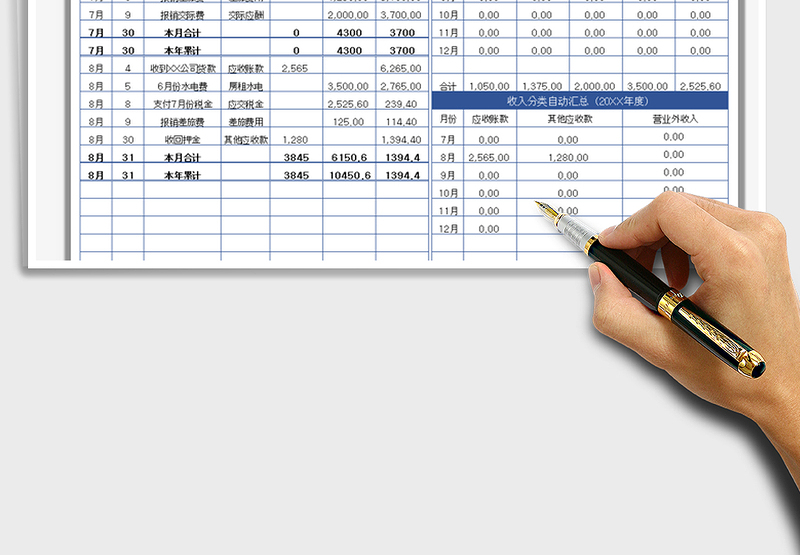 2025年财务收支记账表