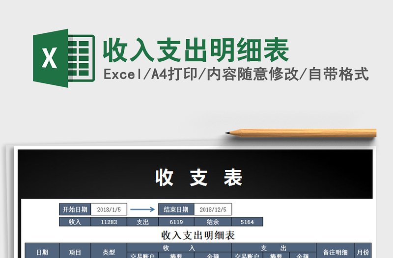 2025年收入支出明细表