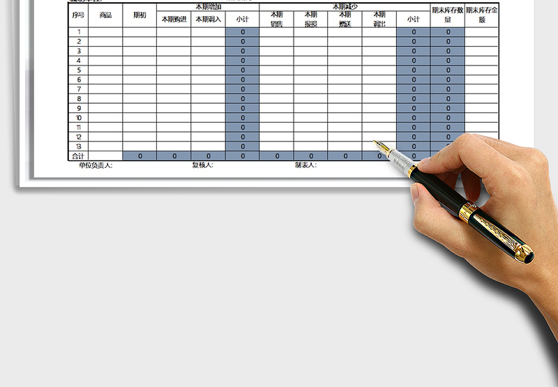 2025年库存商品进销存明细表