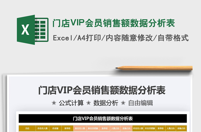 2025门店VIP会员销售额数据分析表免费下载
