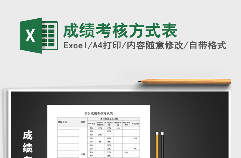 2025年成绩考核方式表