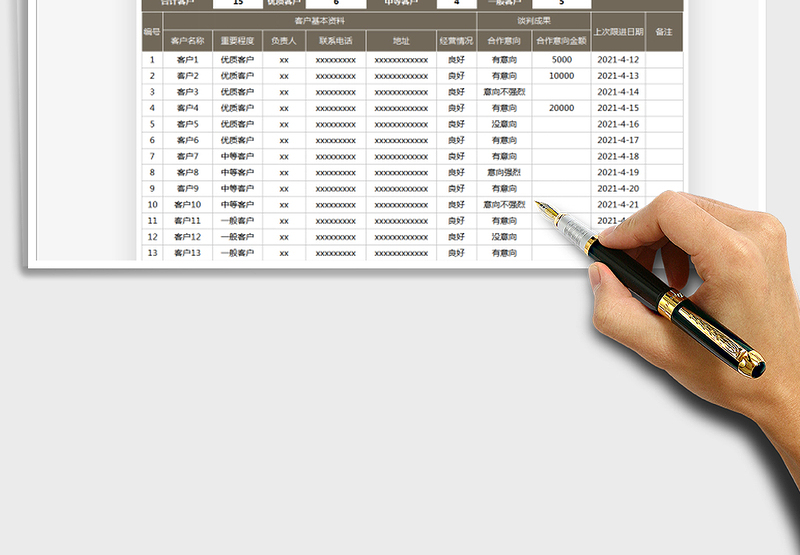 2025客户跟进表免费下载