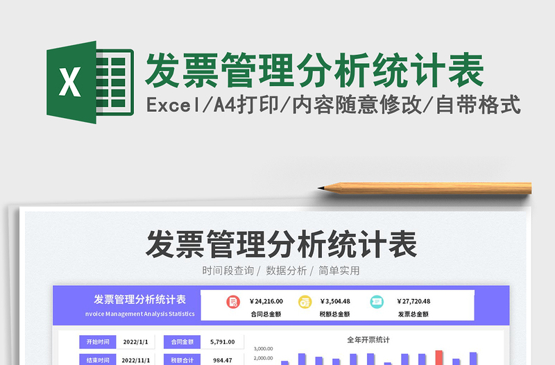 2025发票管理分析统计表