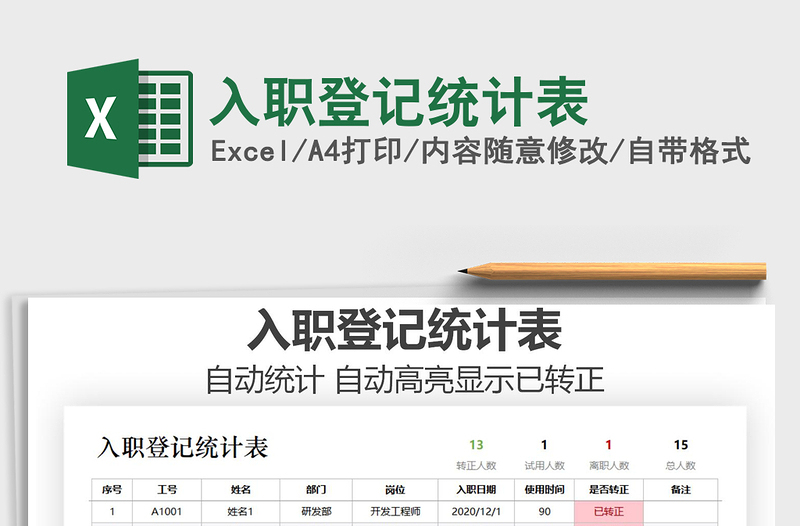 2025年入职登记统计表