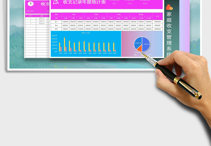 2025年家庭收支明细系统（图表）