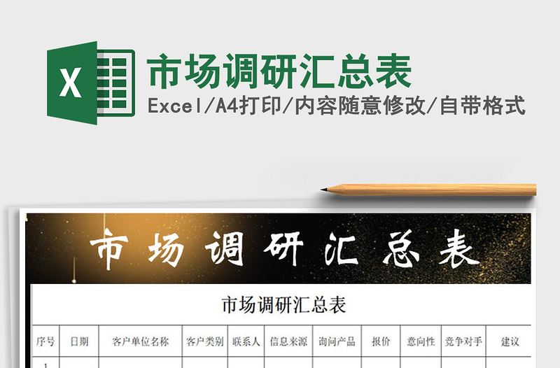 2025年市场调研汇总表