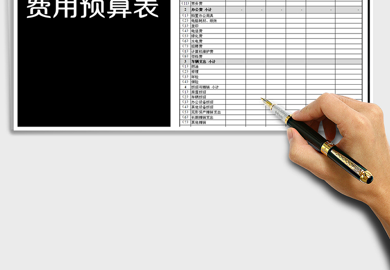 2025年度成本费用预算表免费下载