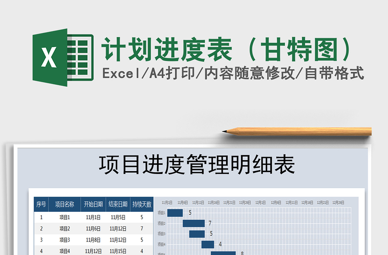 2025年计划进度表（甘特图）