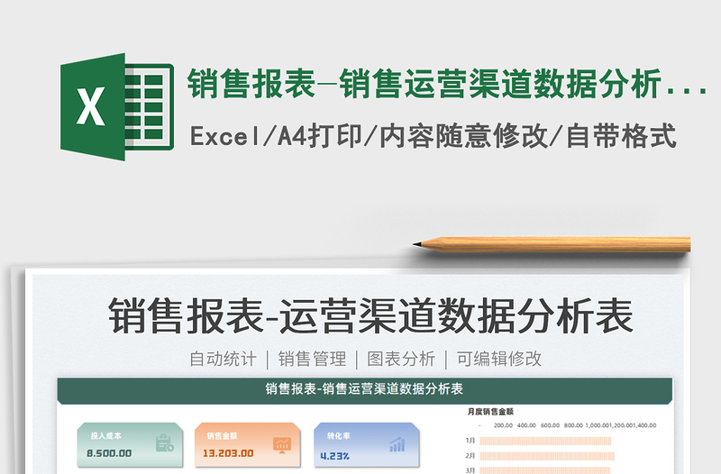 2024销售报表-销售运营渠道数据分析表exce表格