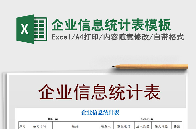 2025年企业信息统计表模板