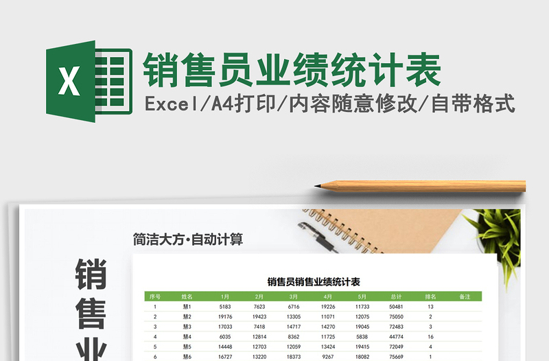 2025年销售员业绩统计表