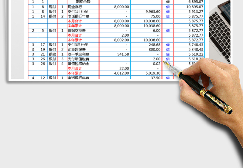 2025年收支表-财务日记账