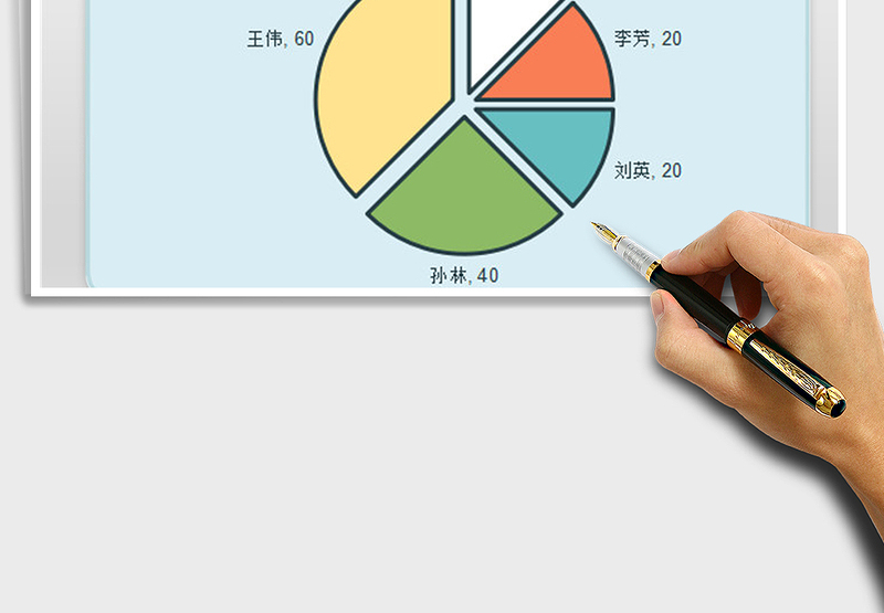 2025年扁平风饼图 占比分析图表模板