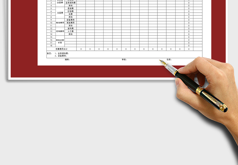 费用预算表