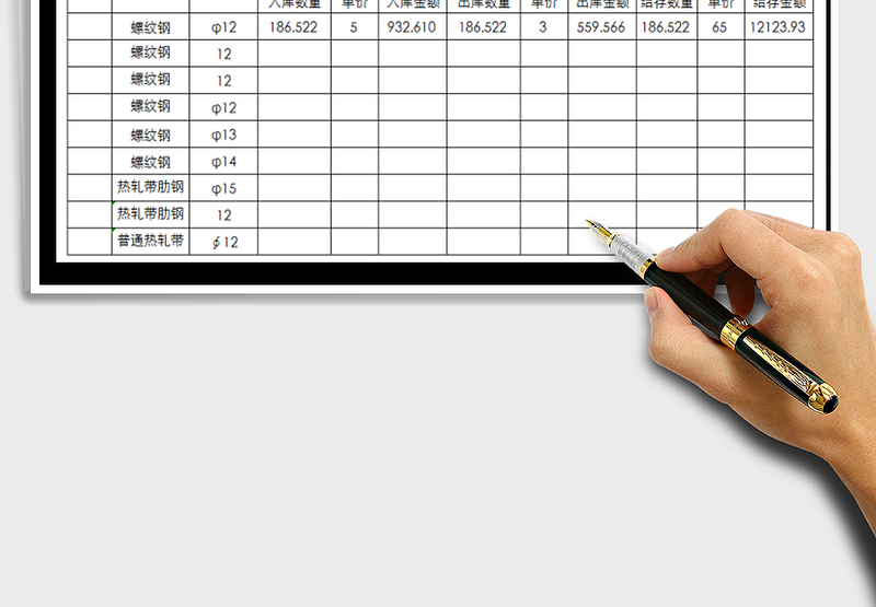 2025年购销存明细表-公式计算