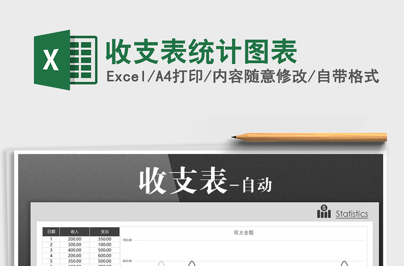 2025年收支表统计图表