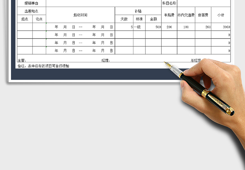 2025年员工费用报销单