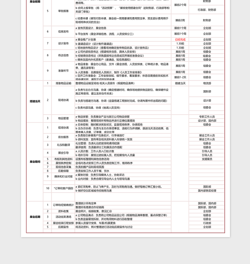 2025年工作进度排期表-活动进度