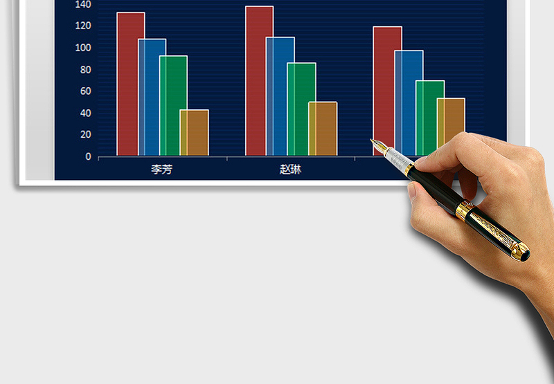 2025年通用多彩半透明柱形图 财务报表销售报表免费下载