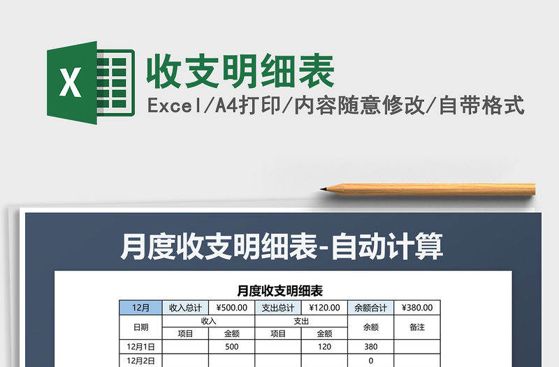 2025年收支明细表