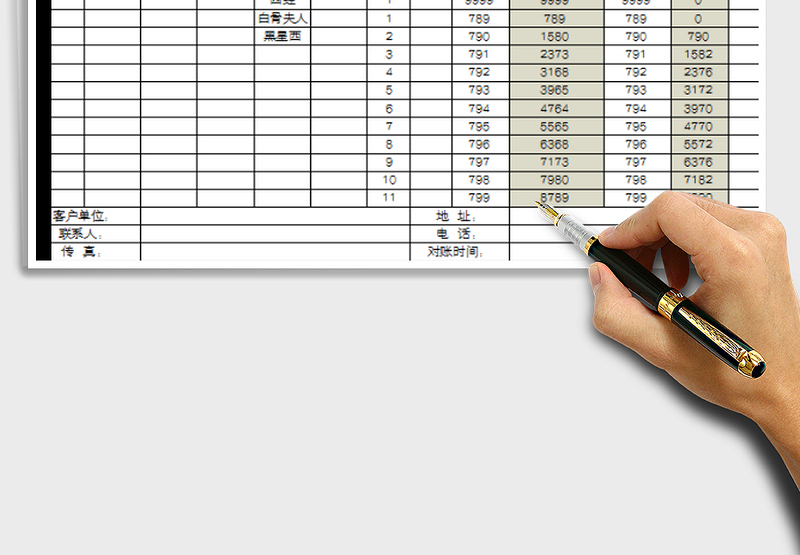 2025年付款往来对账报表