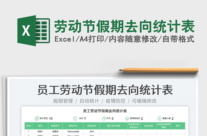 2025劳动节假期去向统计表免费下载