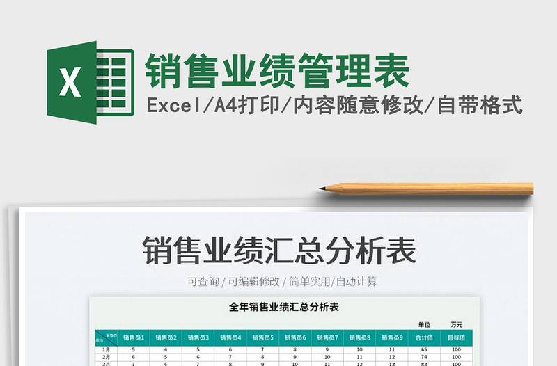 2025销售业绩管理表免费下载