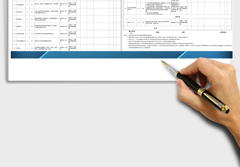 2025年企划专员绩效考核表