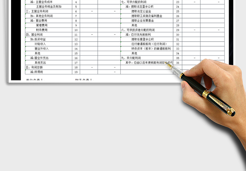 2025年利润表空白模板