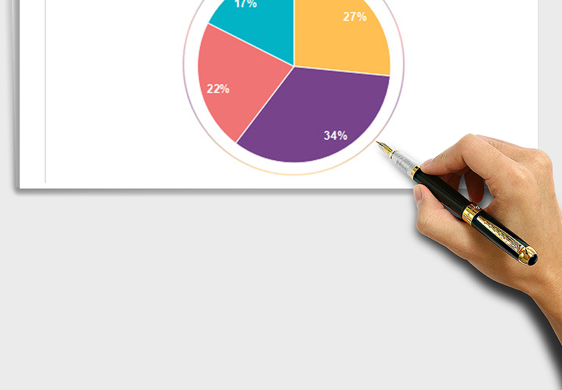 2025年时尚配色光环饼图表 占比分析