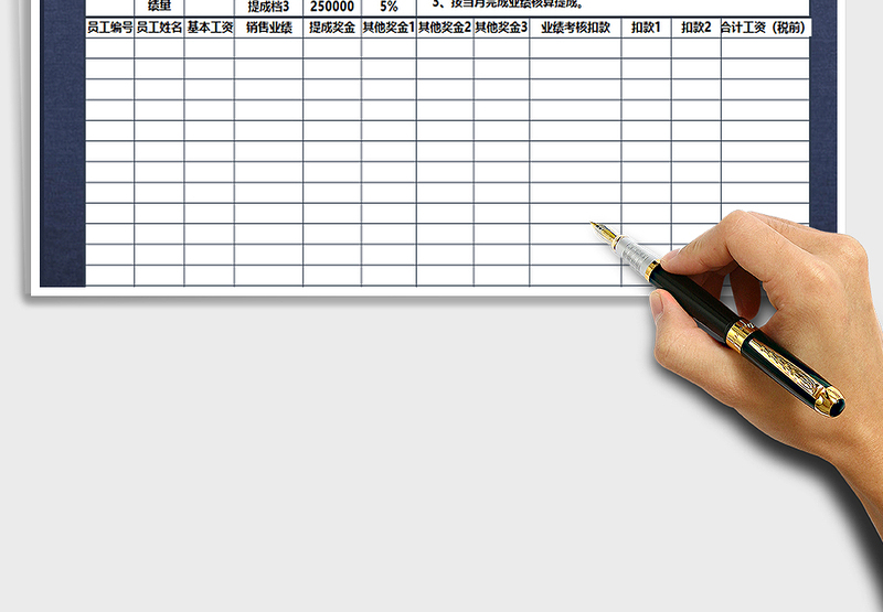 2025年业绩提成-工资核算表