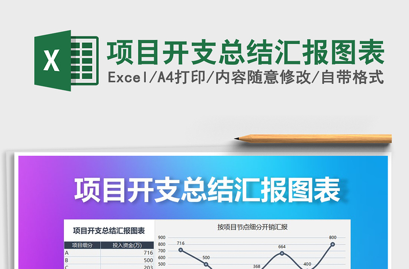 2025年项目开支总结汇报图表免费下载